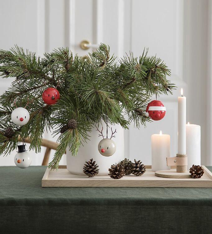 Ornaments Christmas  ( 2 pk ) White Reindeer