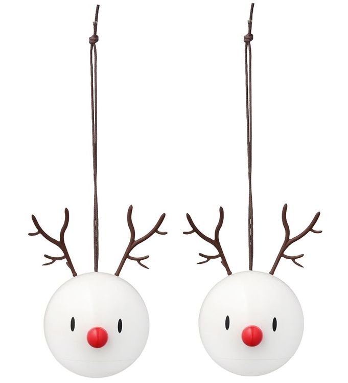Hoptimist Ornaments Christmas  ( 2 pk ) White Reindeer