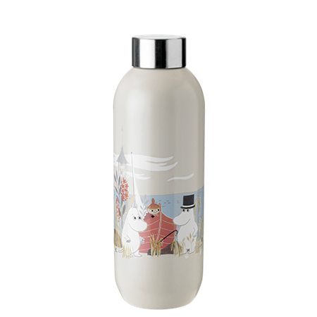 Keep Cool – Moomin steel drinking bottle, 0.75 l. – Soft Sand