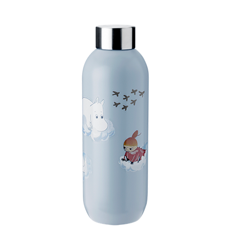 Keep Cool – Moomin steel drinking bottle, 0.75 l. – Soft Cloud