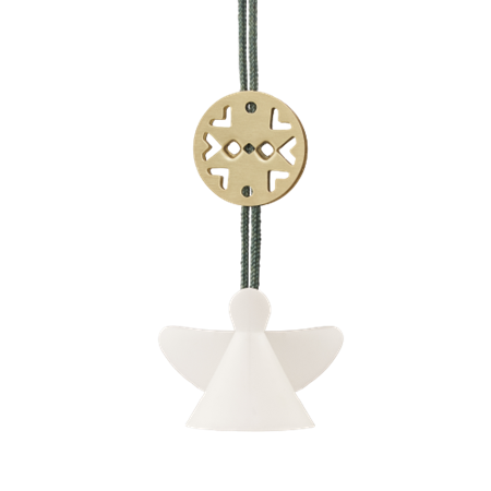 Christmas Nordic angel ornament, mini - ceramic