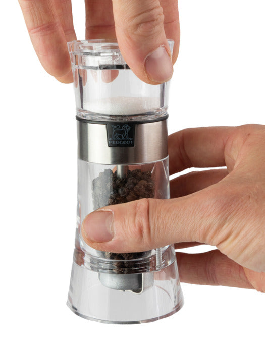 Oslo Manual combi salt shaker and pepper mill in acrylic 13 cm - 5in.