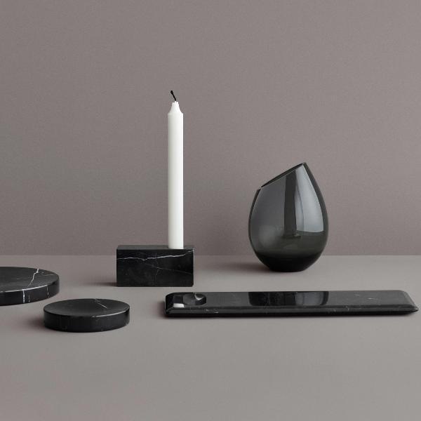 PESA  Marble Tray, Ø 19 cm Black