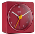BC02R raun Classic Travel Analogue Alarm Clock - Red