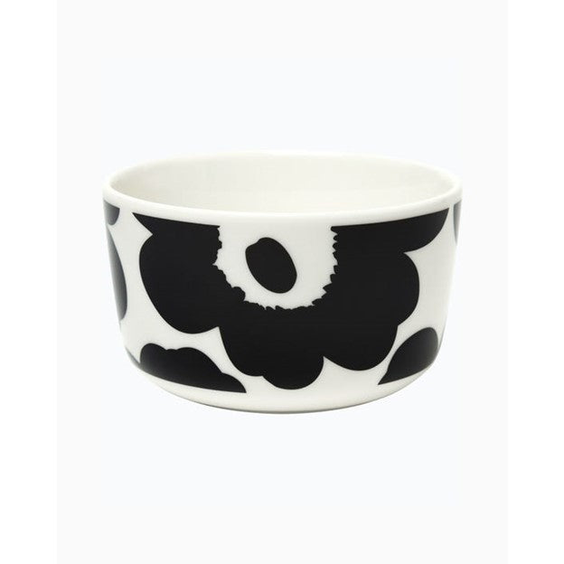 Oiva / Unikko bowl 2.5 dl white black