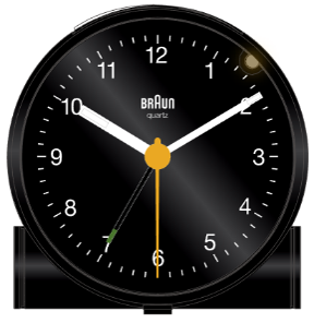 BC01B Classic Analogue Alarm Clock - Black
