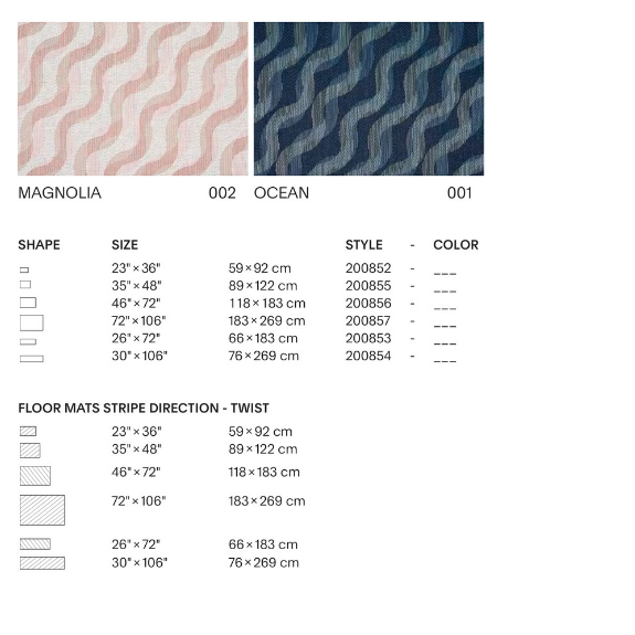 Woven Floor Mats Twist (multiple colours)