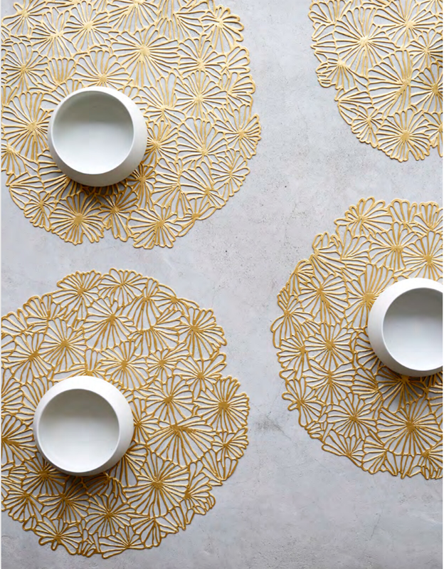 Chilewich Placemat Round 14" Pressed Daisy (multiple colours)