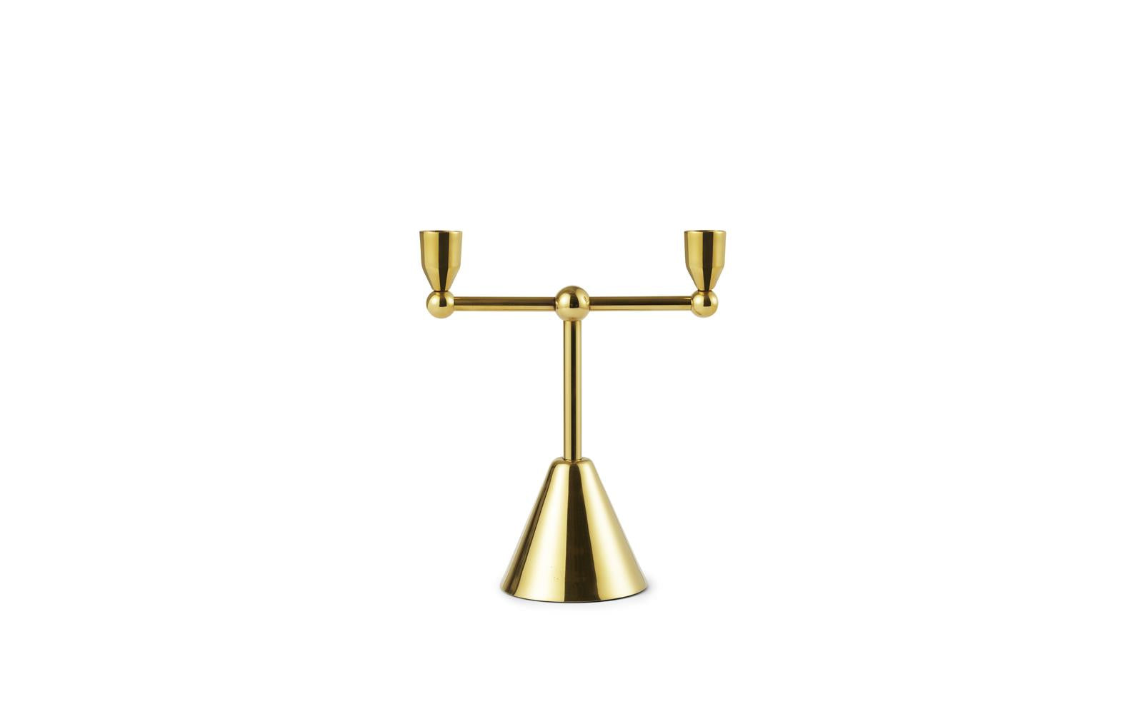 Pirouette Candle Holder 2 Brass*