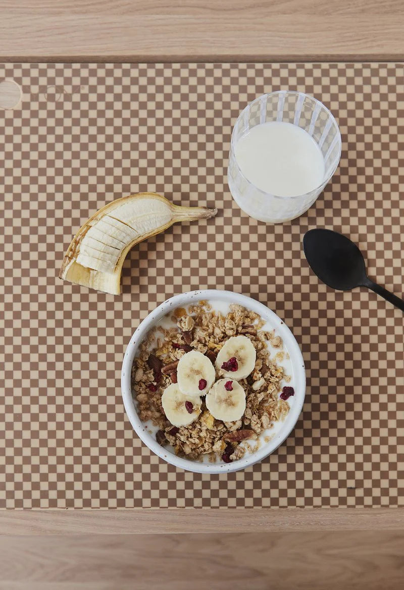 Placemat Checker - Pack of 2 × 2 Vanilla