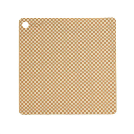 Placemat Checker - Pack of 2 × 2 Vanilla