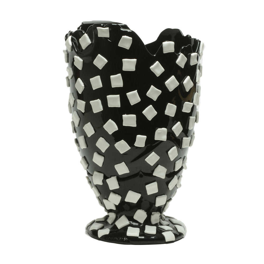 Gaetano Pesce fish vase Medium ROCK VASE M black,white