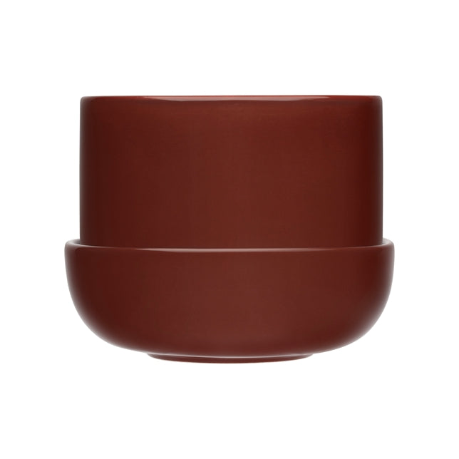 Nappula Plant pot with saucer 170x130mm /   6.75"X 5" brown