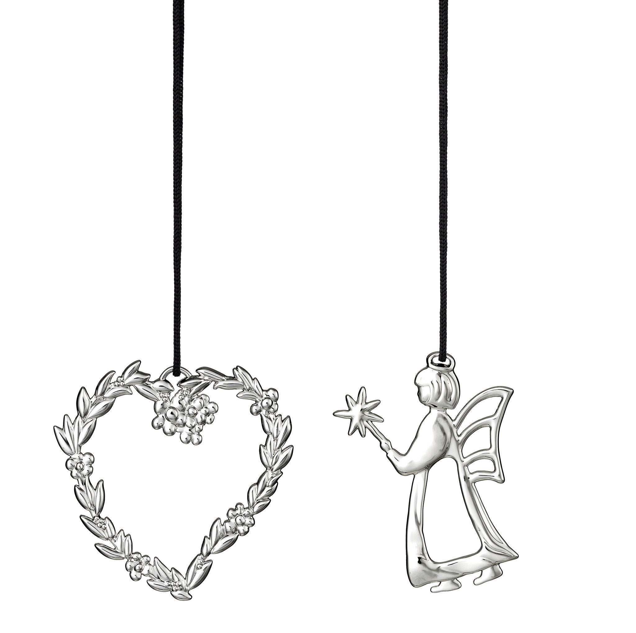 Flower Heart And Angel, Silver