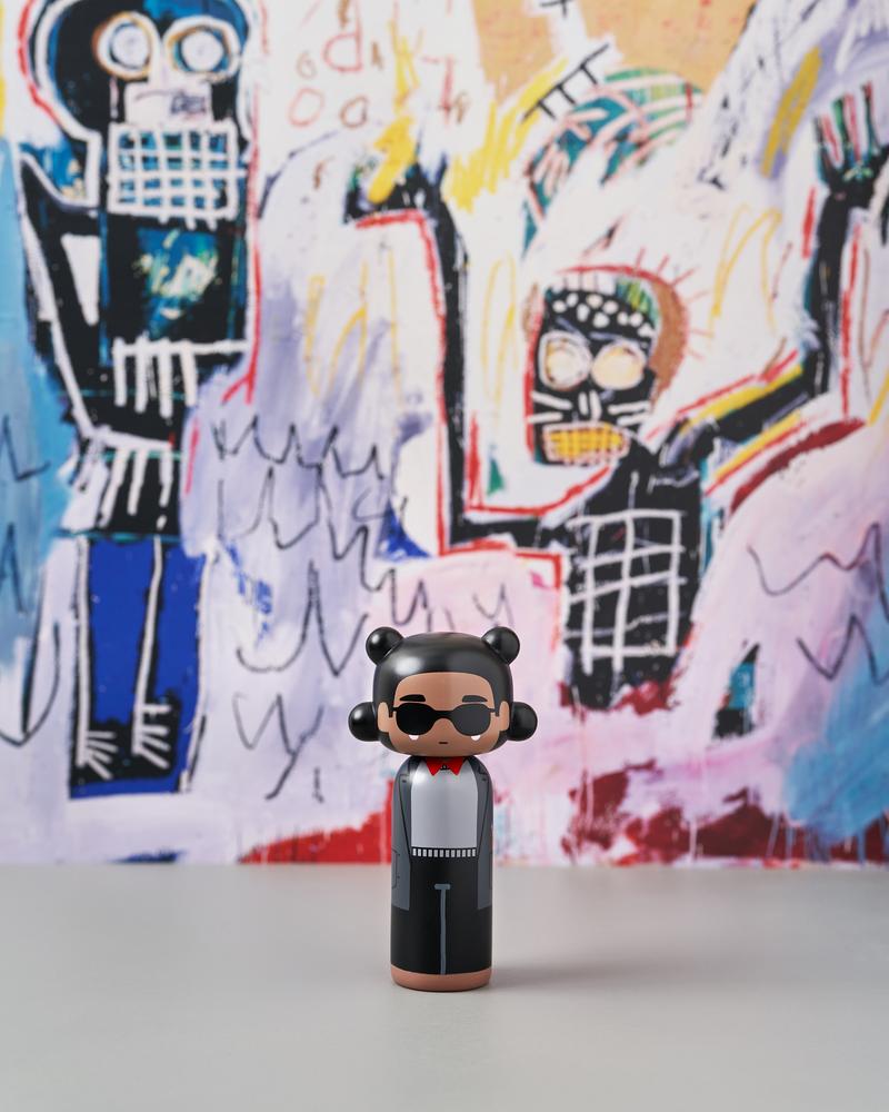 Kokeshi Doll by Sketch.Inc for Lucie Kaas Jean-Michel Basquiat 14.5cm