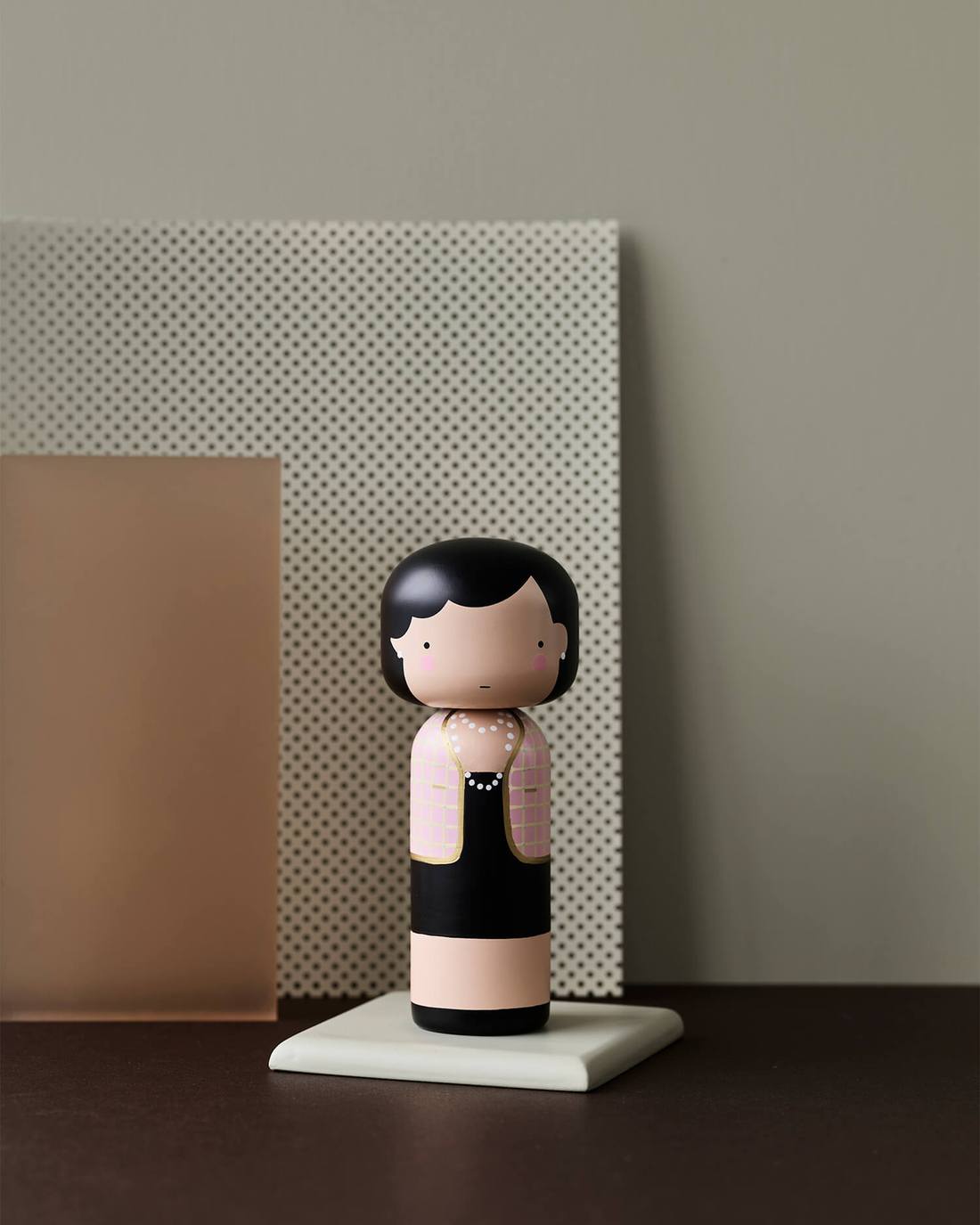 Kokeshi Doll by Sketch.Inc for Lucie Kaas Coco PINK 14.5cm