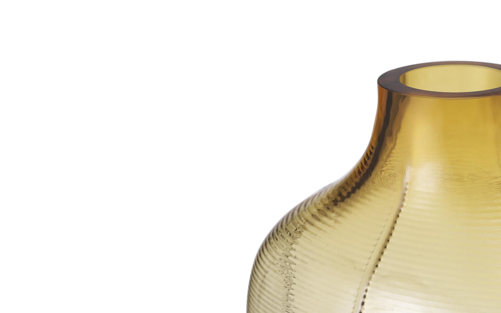 Step Vase H31 cm Brown