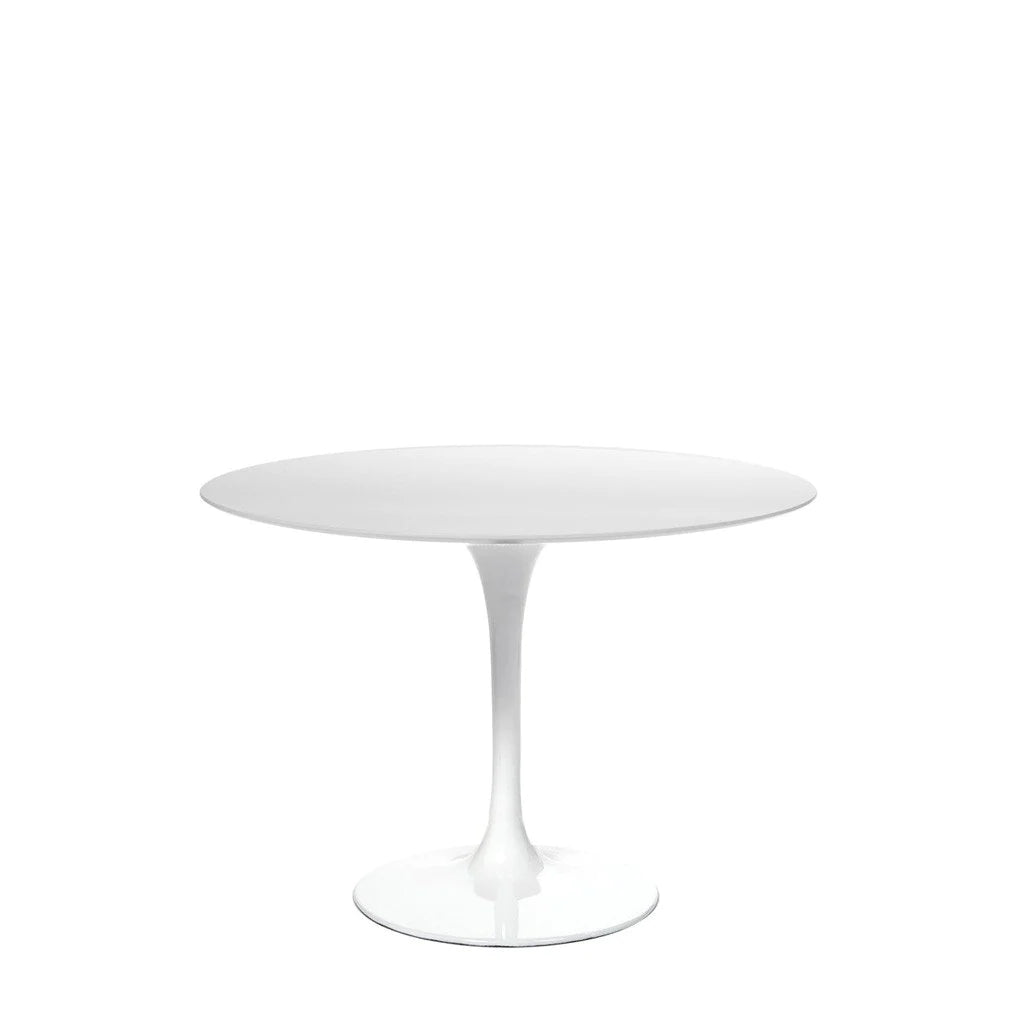BARBELL TULIP ROUND DINING TABLE 48" top Marble Volakas — Studio Pazo