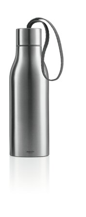 Brushed Steel Insulated Thermal Flask Travel Mug, 0.5L