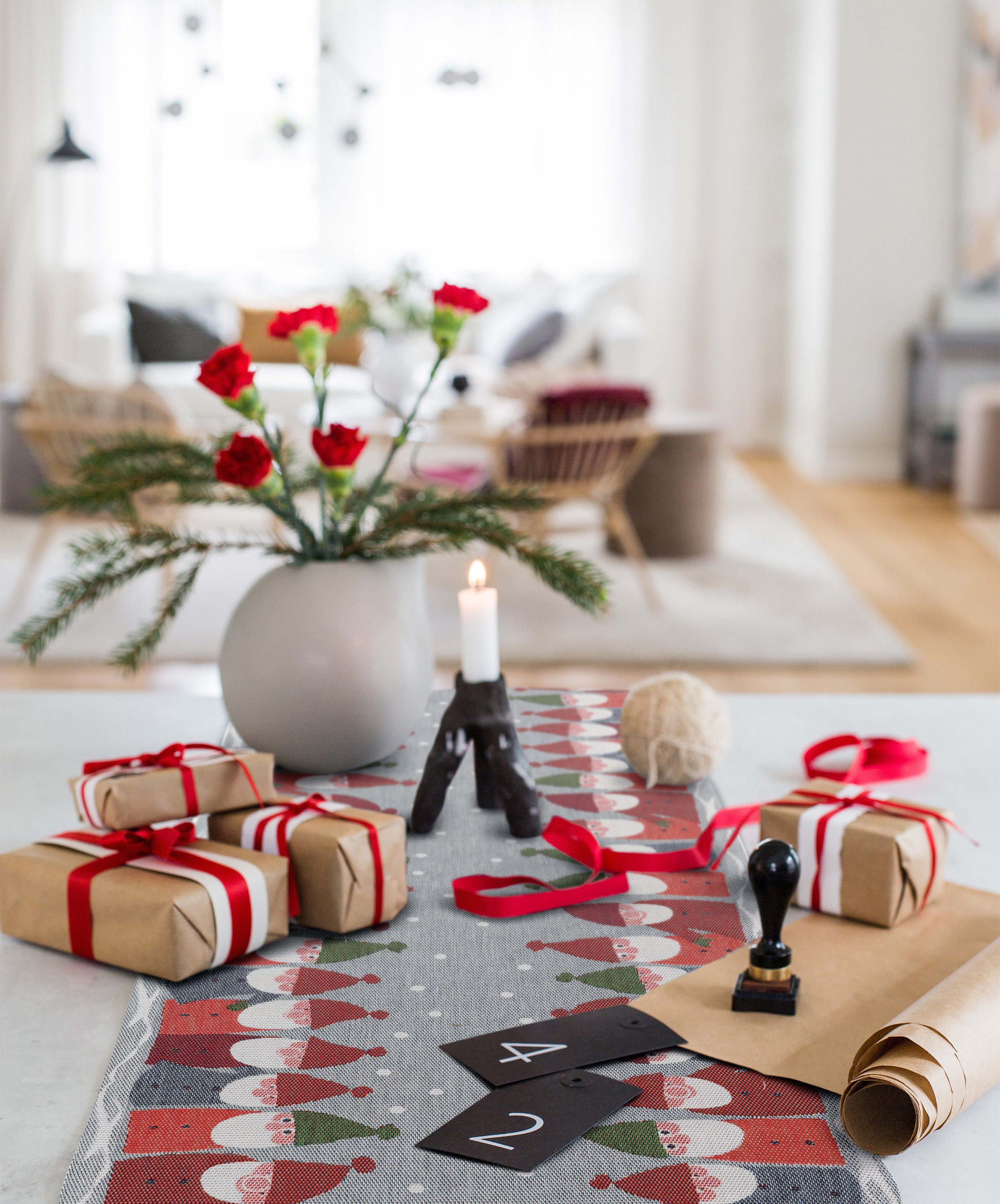 Table runner  35x140 cm Christmas TOMTEMÖTE