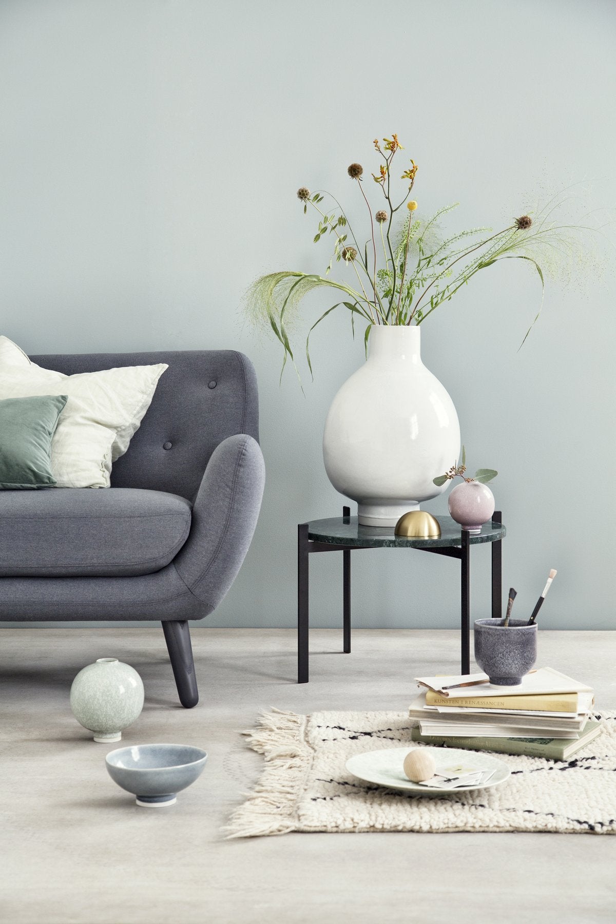 Kähler Unico Floor Vase H50 White 50 cm / 20 in