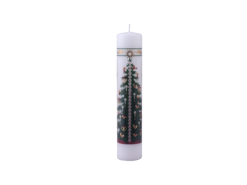 Christmas Advent Candle Danish Candle : 2x10" Calendar pillar xmas tree