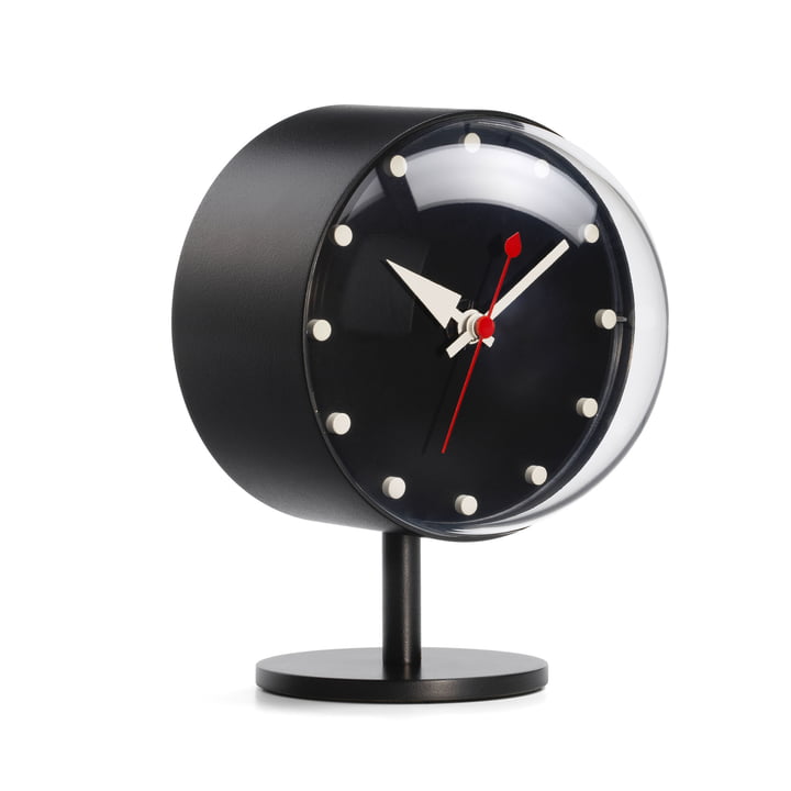 Night desk clock black by George Nelson for Vitra