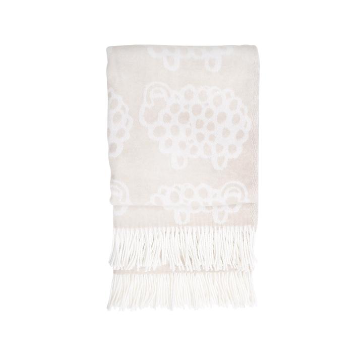 Blanket wool 130x170cm - Pässi Ram  - Cream