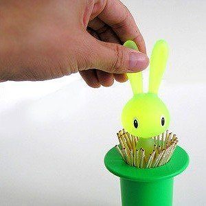 ASG16  P Magic Bunny toothpick holder Pink