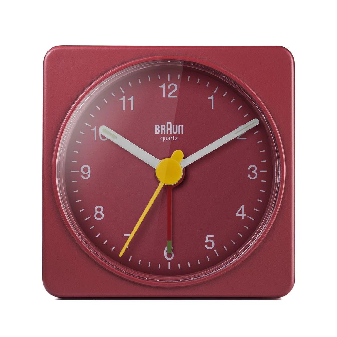 BC02R raun Classic Travel Analogue Alarm Clock - Red