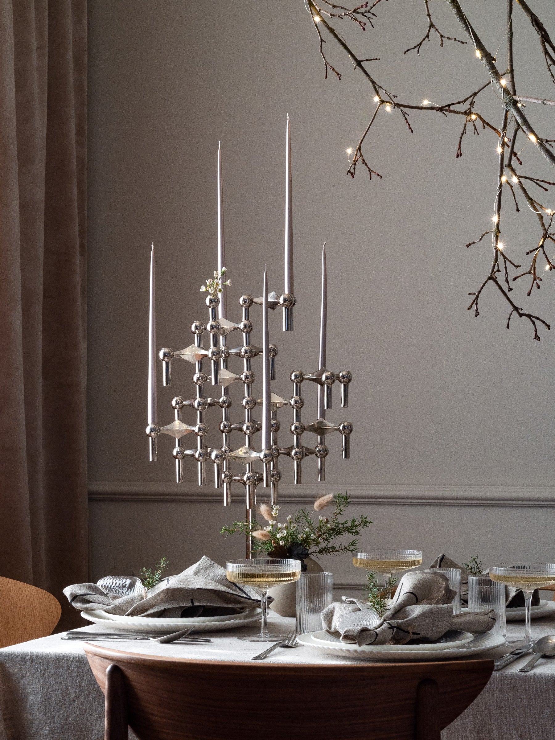 STOFF Nagel candles by Ester&Erik box w/6 pcs, champagne