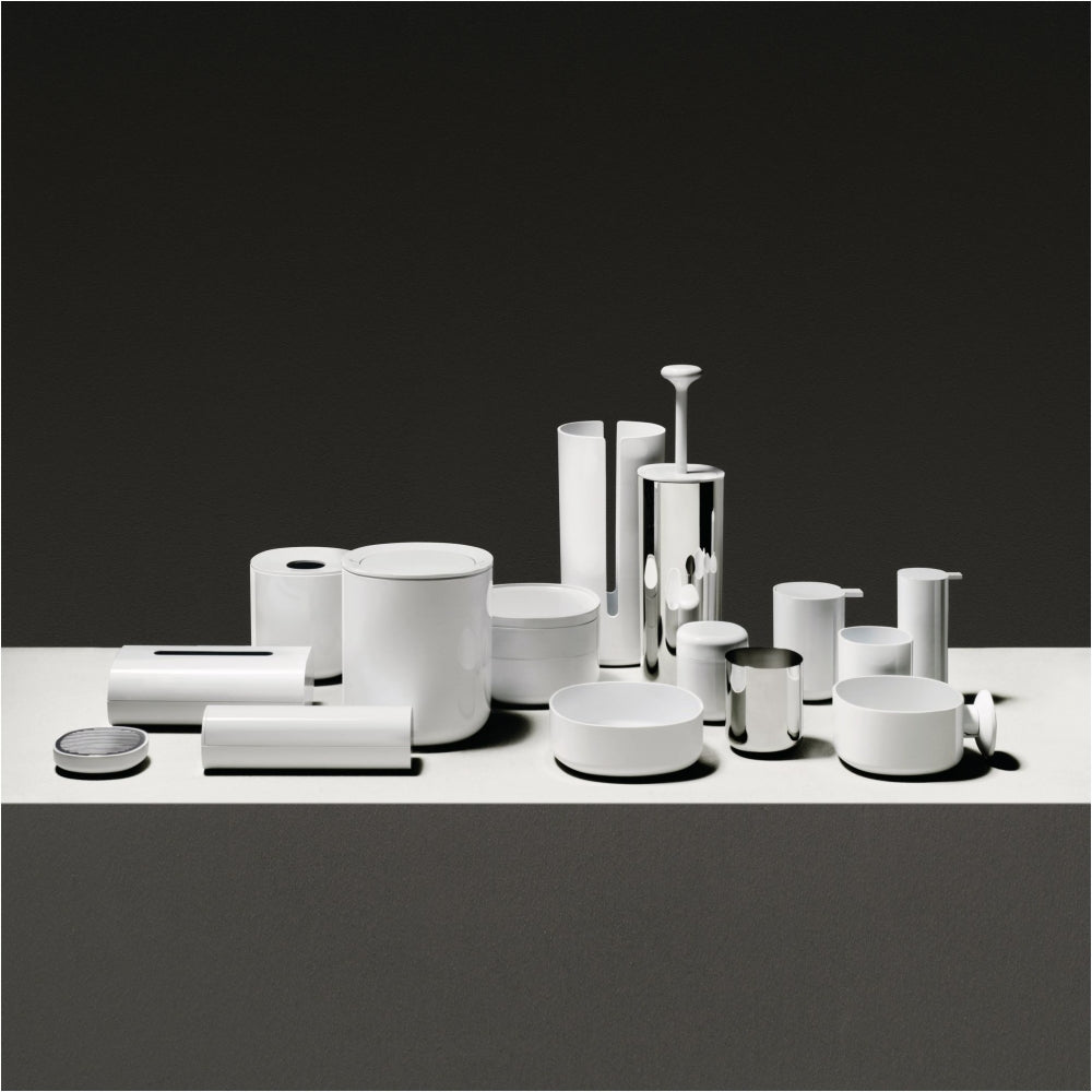 Alessi Birillo Cotton Bud Holder, White On