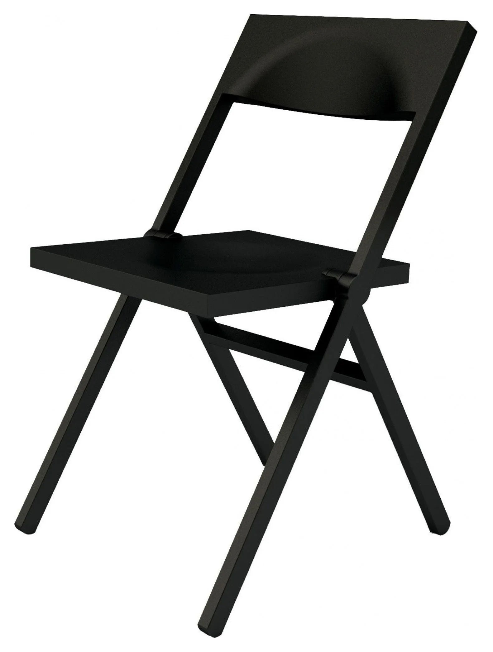 ASPN9017 Piana Folding and stackable chair BLACK