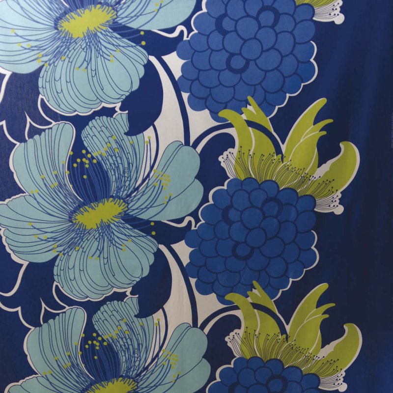 Björnlunda, fabric, blue, 150cmx 300cm