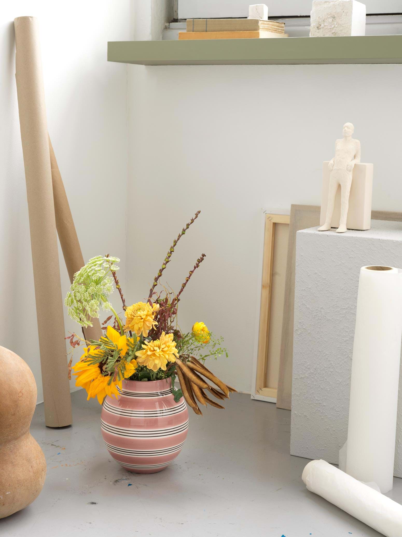 Kähler Omaggio Nuovo Vase H20,5 Dusty rose