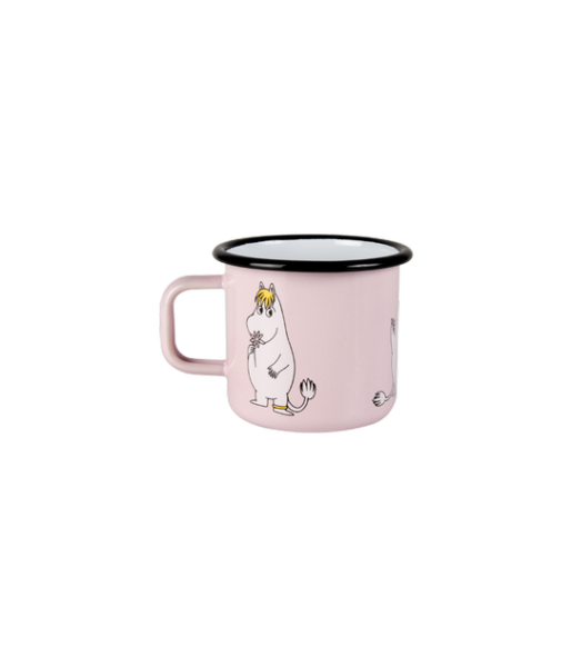 Enamel mug 2.5dl, Snorkmaiden Retro, light pink