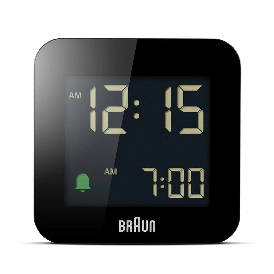 BC08B Braun Digital Travel Alarm Clock - Black