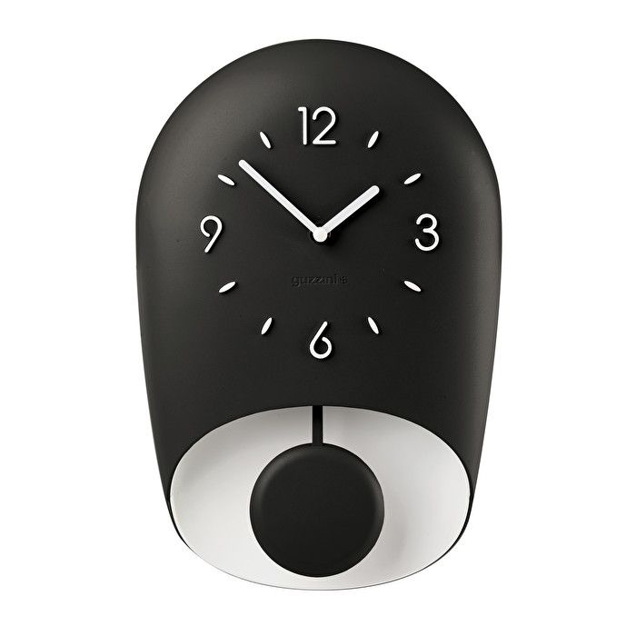 BELL WALL CLOCK WITH PENDULUM - CHARCOAL