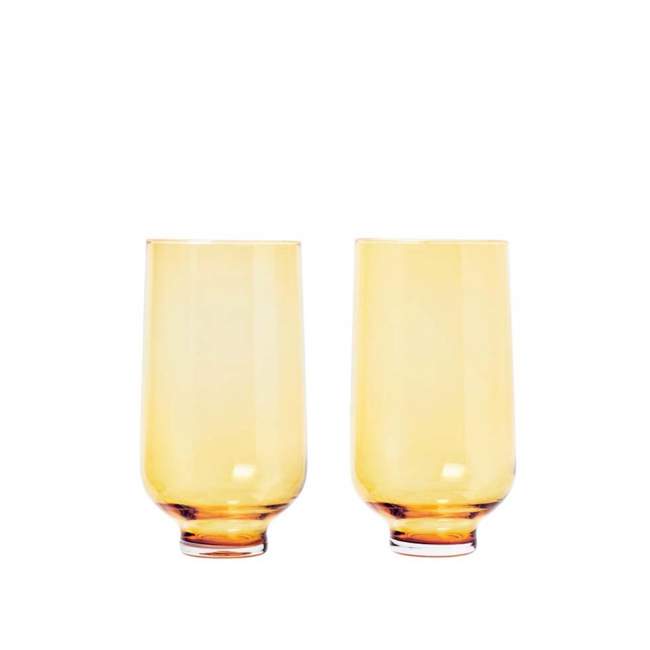 Flow 400 ml, dull gold 2 Pack glasses