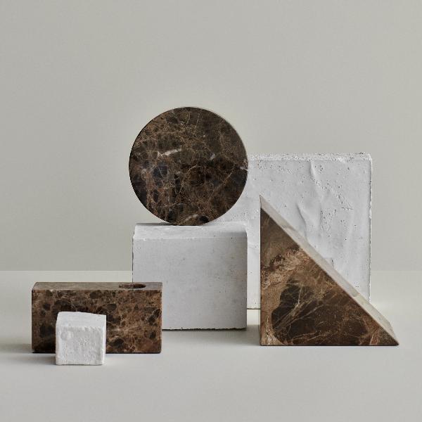 PESA  Marble Tray, Ø 19 cm Brown*