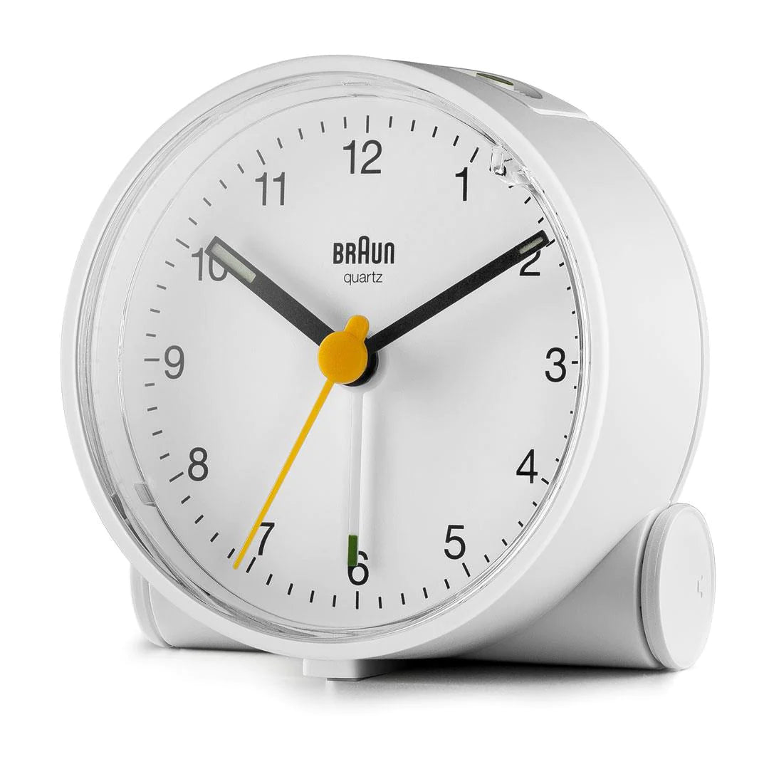 BC01W Classic Analogue Alarm Clock - White