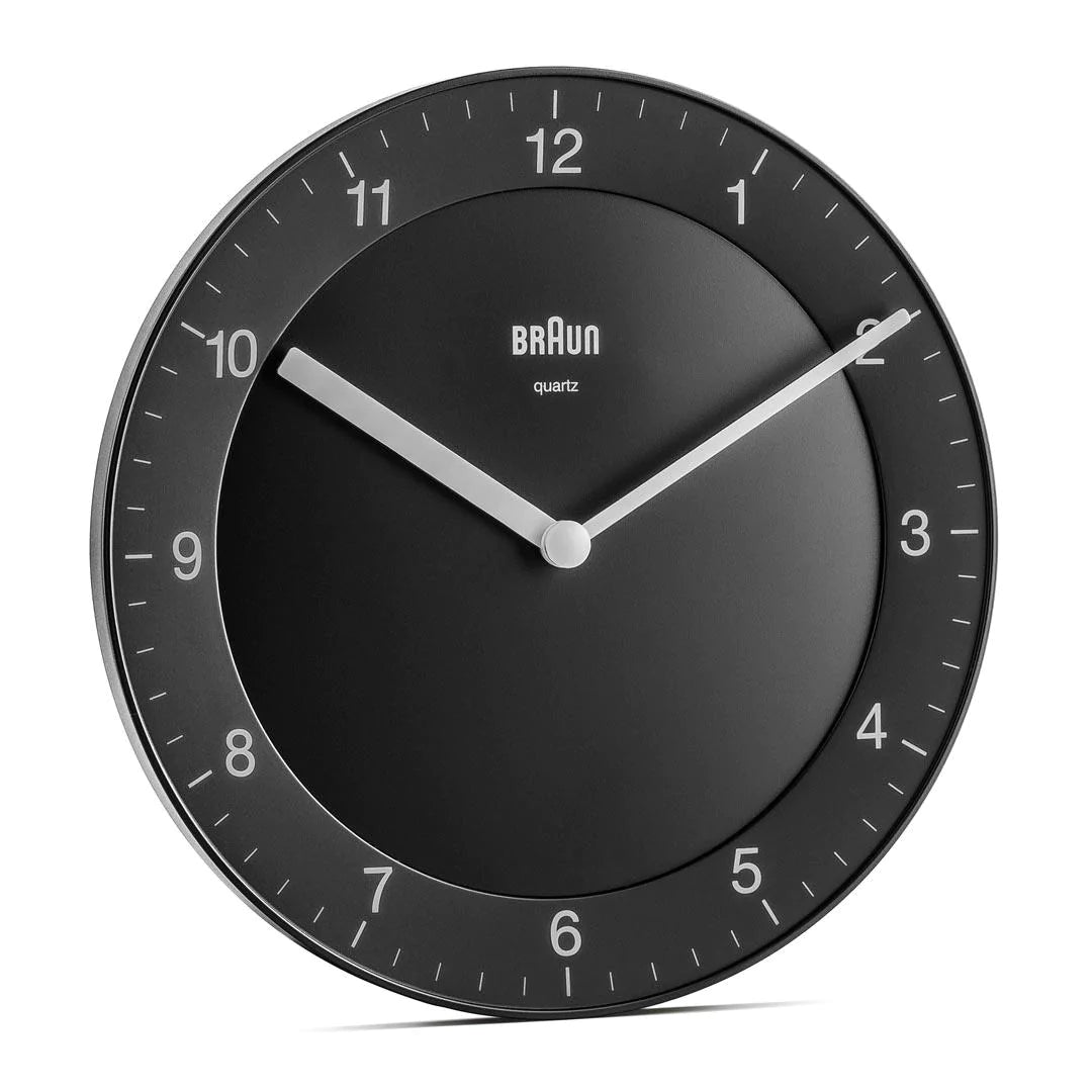 BC06 Classic Analogue Wall Clock - Black