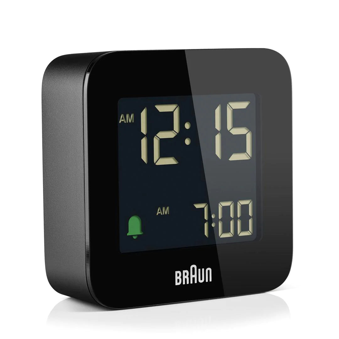 BC08B Braun Digital Travel Alarm Clock - Black