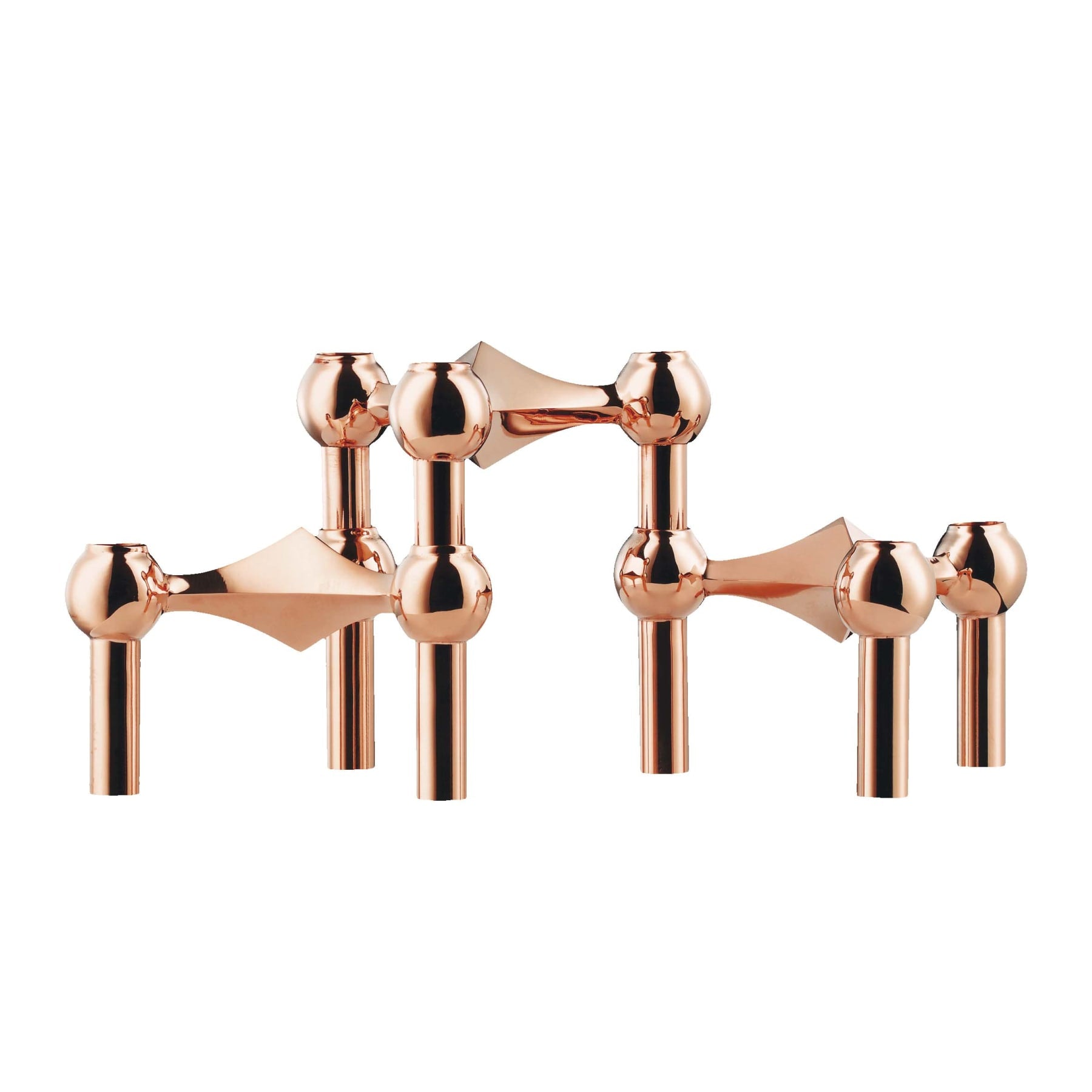 STOFF Nagel candle holder set w/3 pcs, rose gold