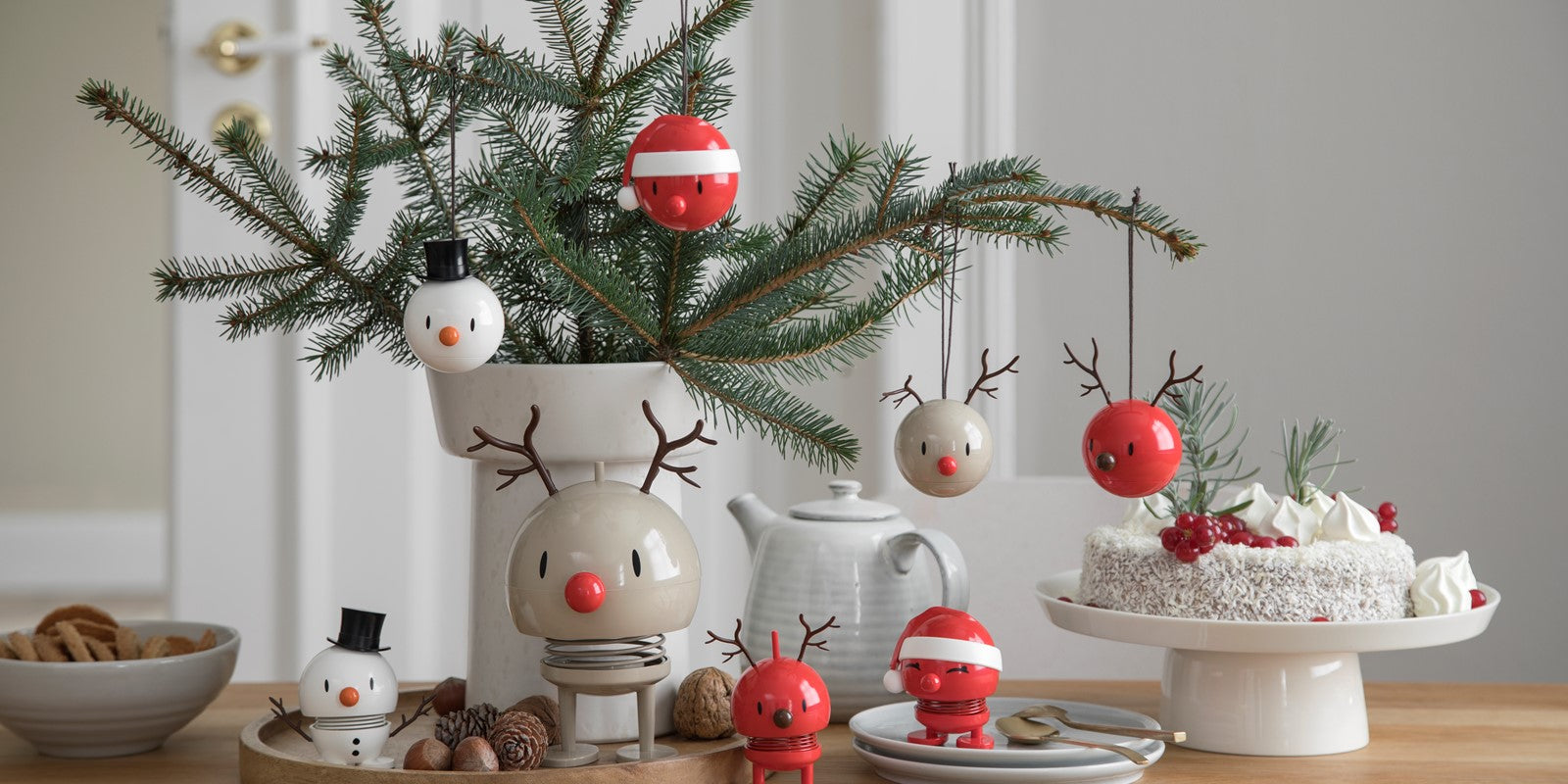 Hoptimist Ornaments Christmas ( 2 pk ) Red Santa