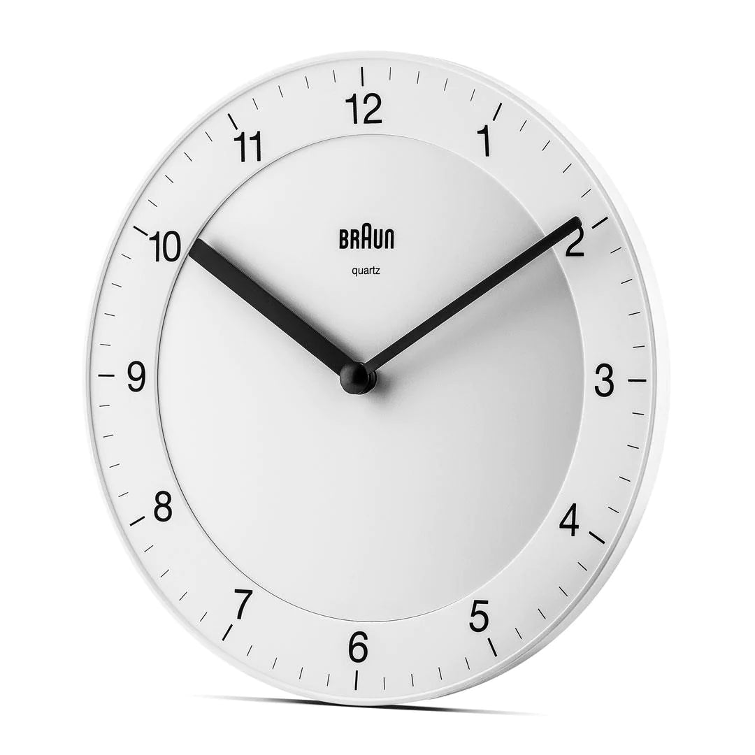 BC06 Classic Analogue Wall Clock - White