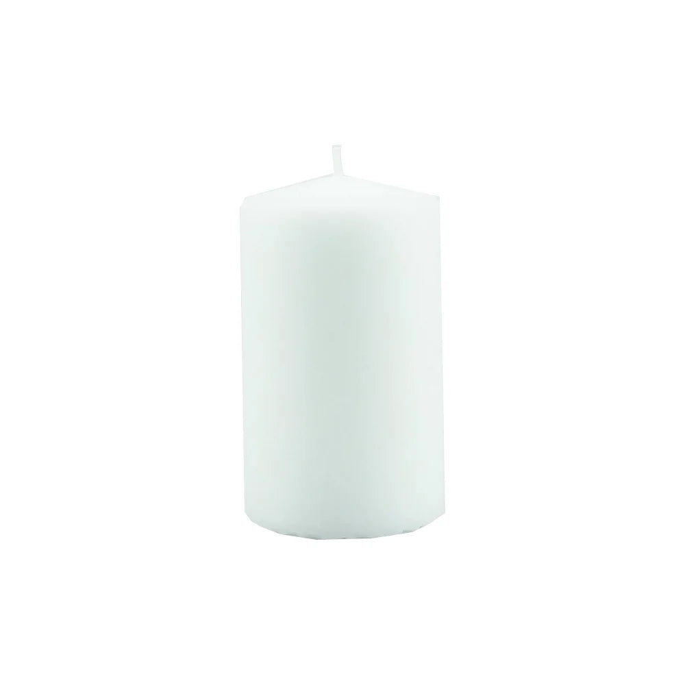 Danish Candle : 2 inch x 4 3/4 inch Pillar white D51220