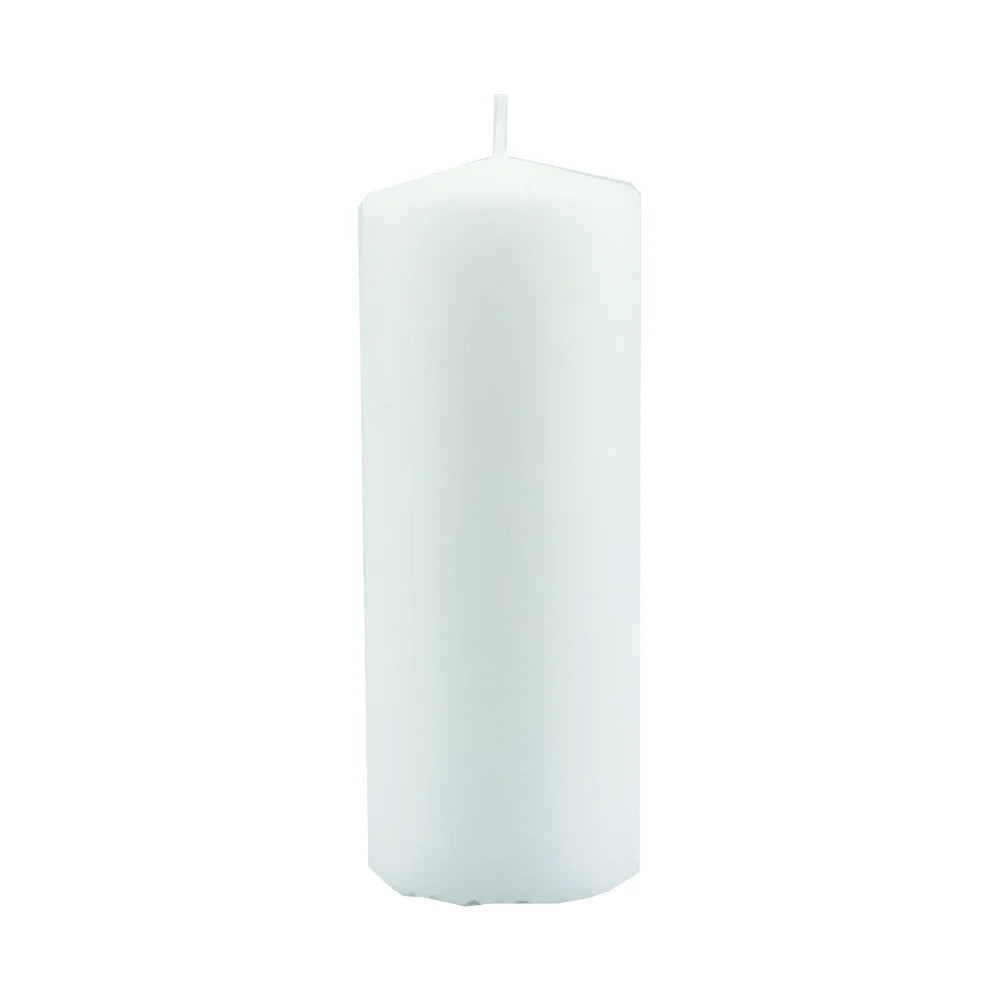 Danish Candle : 2 inch x 6 1/4 inch Pillar white D51620