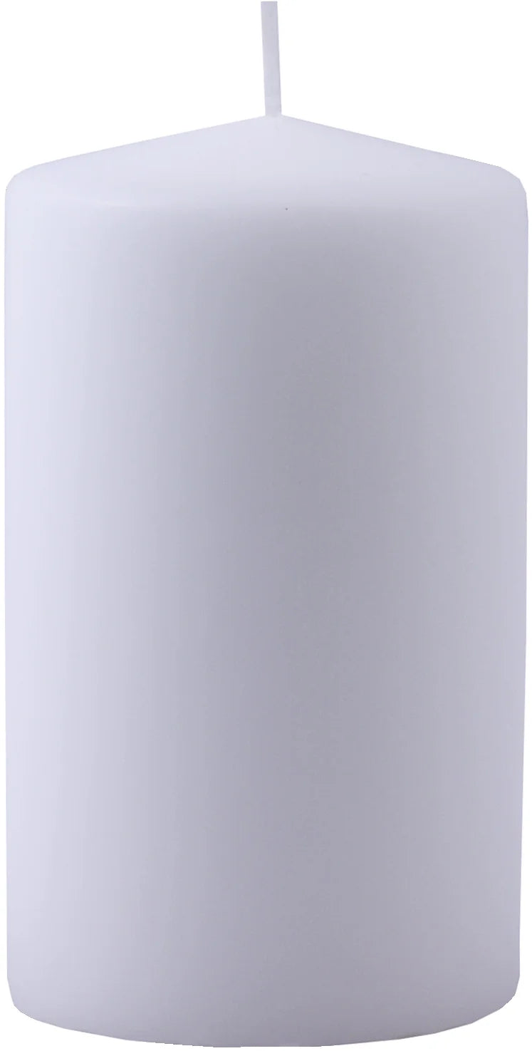 Danish Candle : 2 3/4 inch x 4 3/4 inch Pillar white