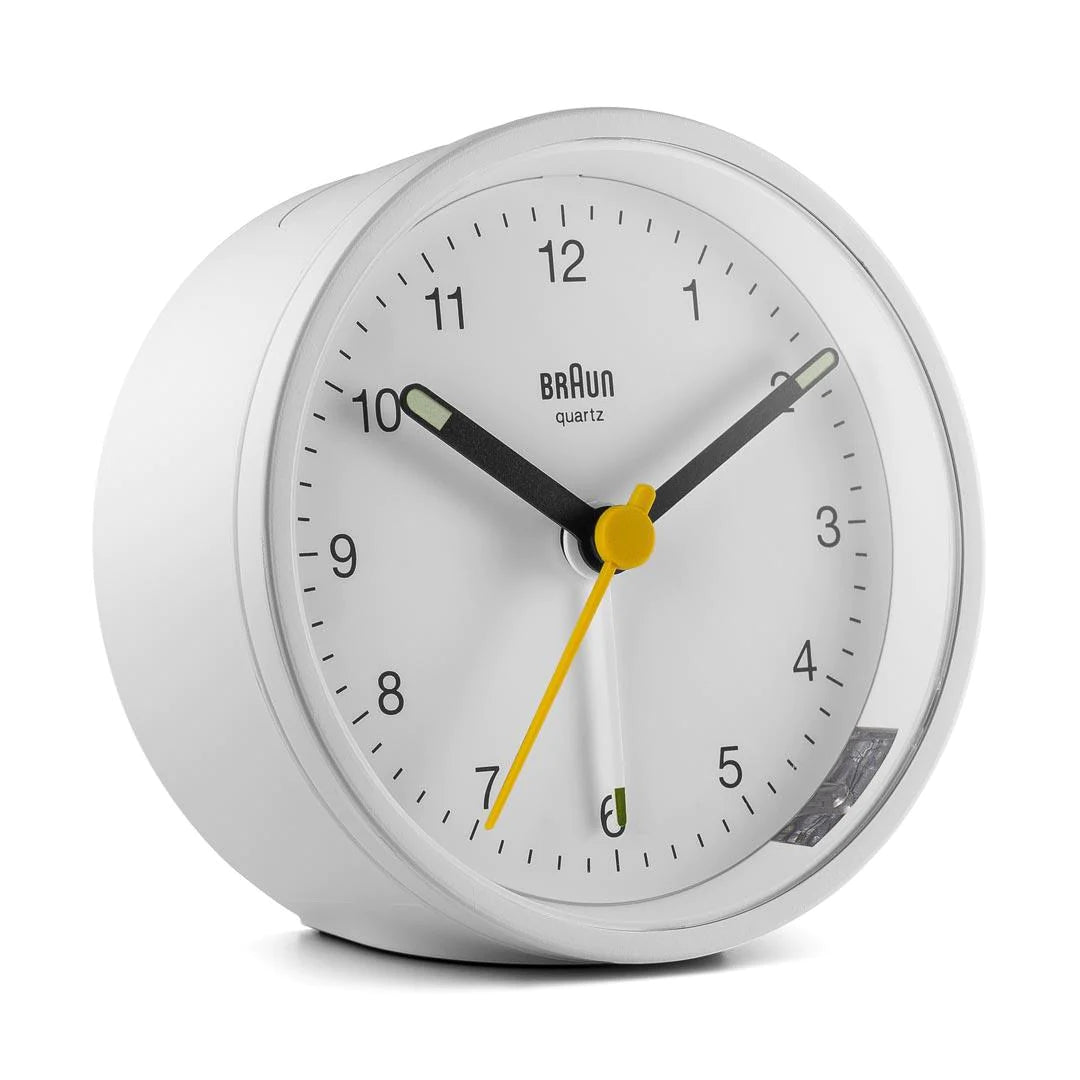 BC12W Braun Classic Analogue Alarm Clock - White